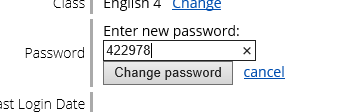 password closeup