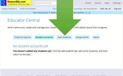 educator central click add students